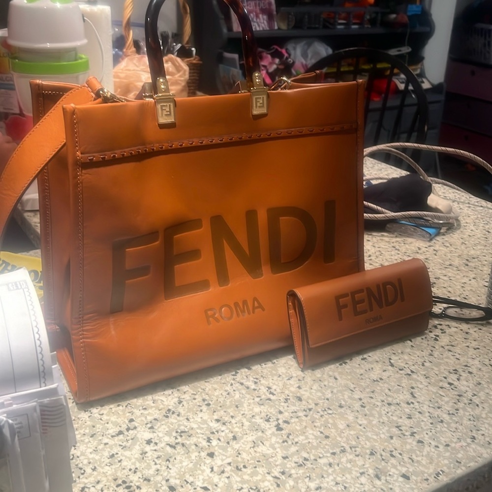 Like new Medium Fendi tote bag, with matching Fendi wallet